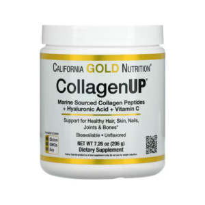 California Gold Nutrition‏, CollagenUP، كولاجين بحري متحلل + حمض الهيالورونيك + فيتامين جـ، خالٍ من النكهات، 7.26 أونصة (206 جم)